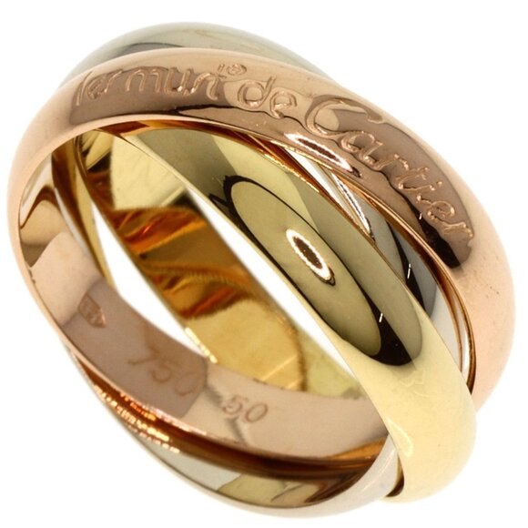 CARTIER 18k Yellow Gold Trinity Ring #50 - Picture 7 of 7
